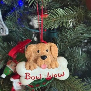 1997 Cute Dog Christmas Ornament